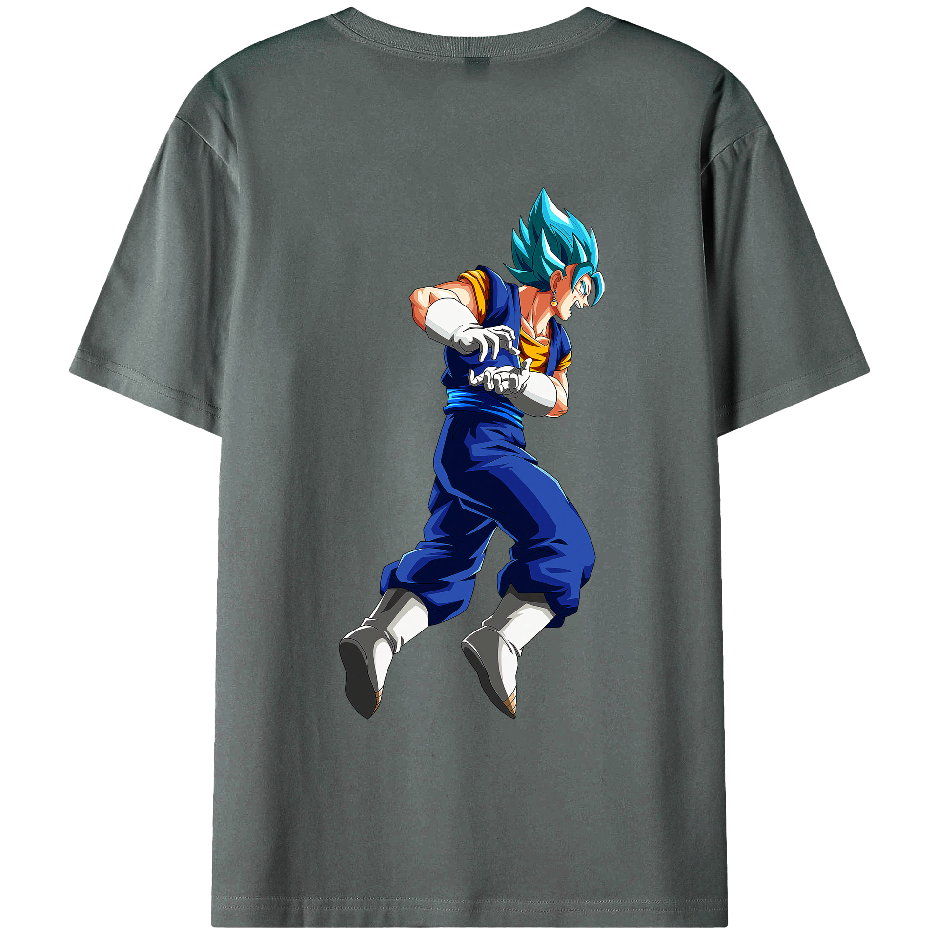 （画像用） ドラゴンボール ベジット DRAGON BALL Vegetto 綿100％ メンズ半袖Tシャツ（バックプリント） 通気性
